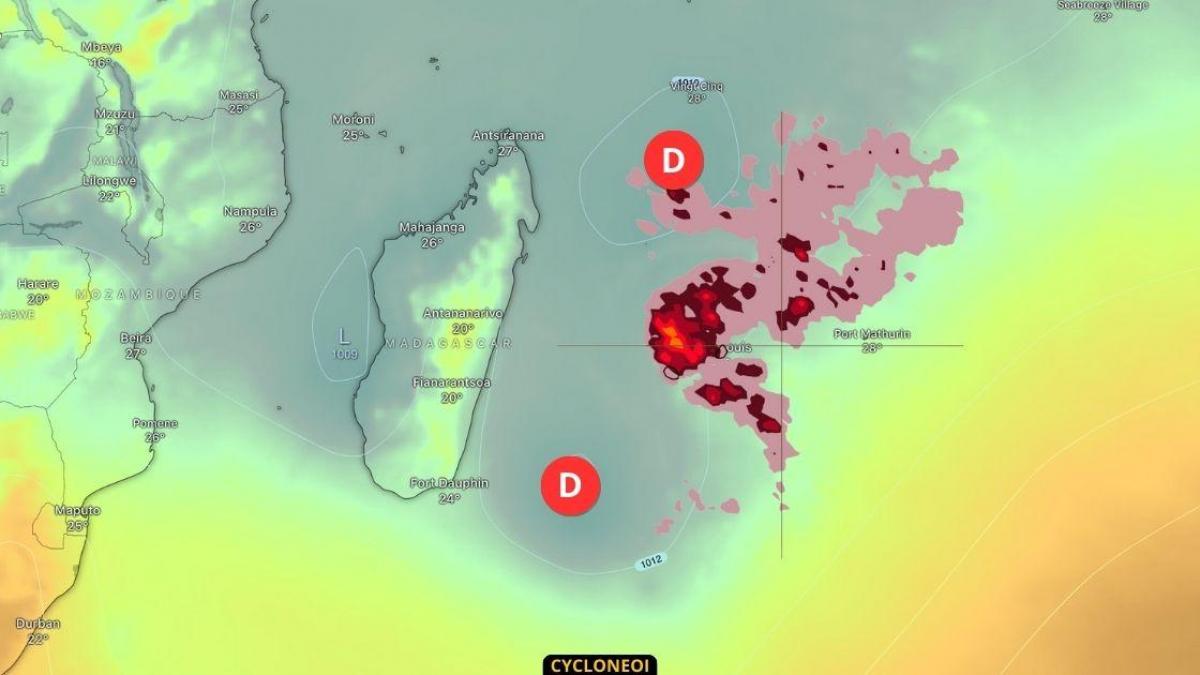 Ambiance chaude, instable voire orageuse pour La Réunion et Maurice