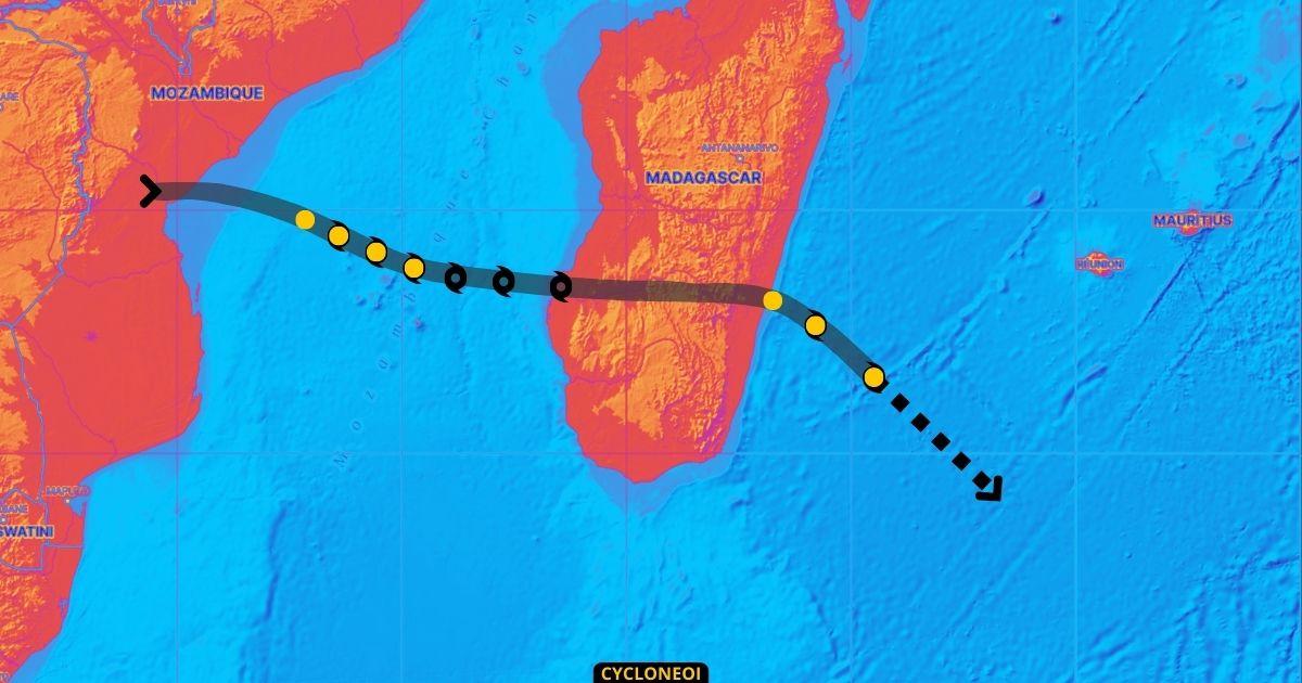 Cyclone ocean indien alvaro