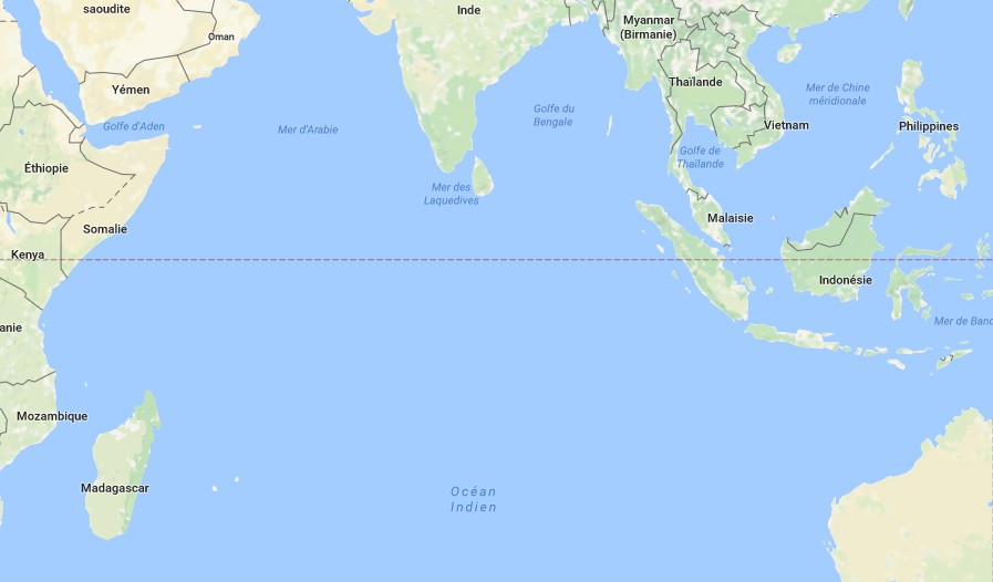 carte océan indien