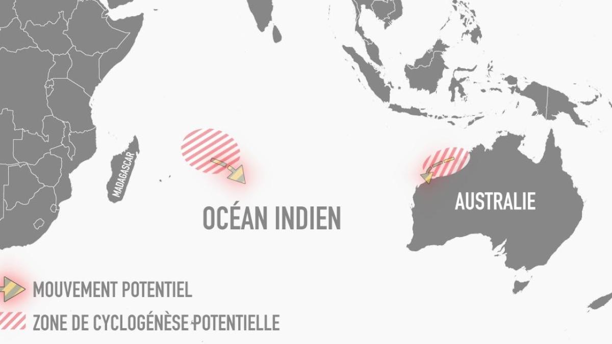Les cyclogenèses vont-elles se marcher sur les pieds dans l'océan indien Sud