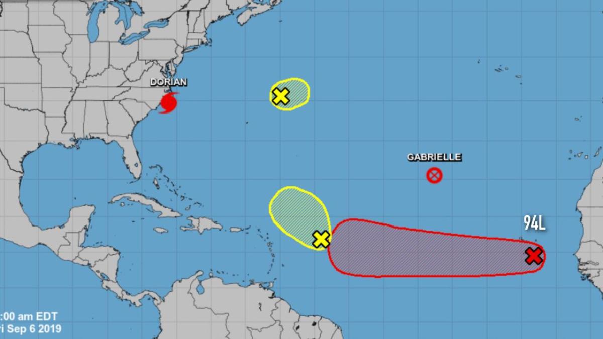 Dorian à proximité de la Caroline et la zone suspecte 94L sous surveillance
