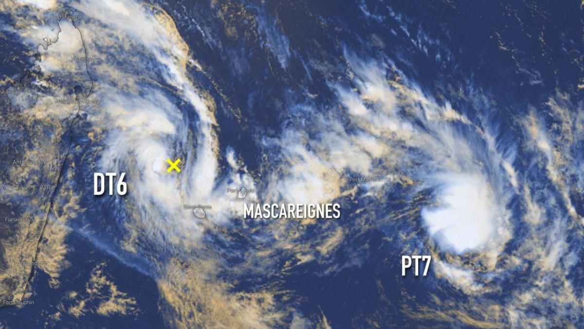 Les Mascareignes encerclés par la Dépression N°6 et la Perturbation N°7