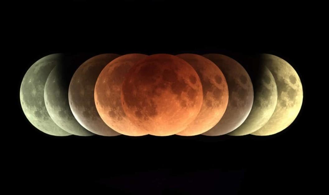 Quel temps le soir de l'éclipse lunaire dans l'océan indien sud-ouest
