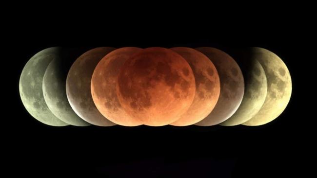 Quel temps le soir de l'éclipse lunaire dans l'océan indien sud-ouest