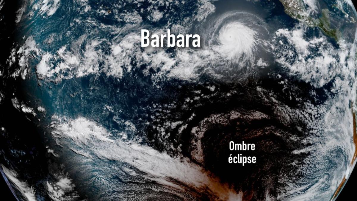 L'Ouragan BARBARA et l'éclipse solaire totale dans le Pacifique