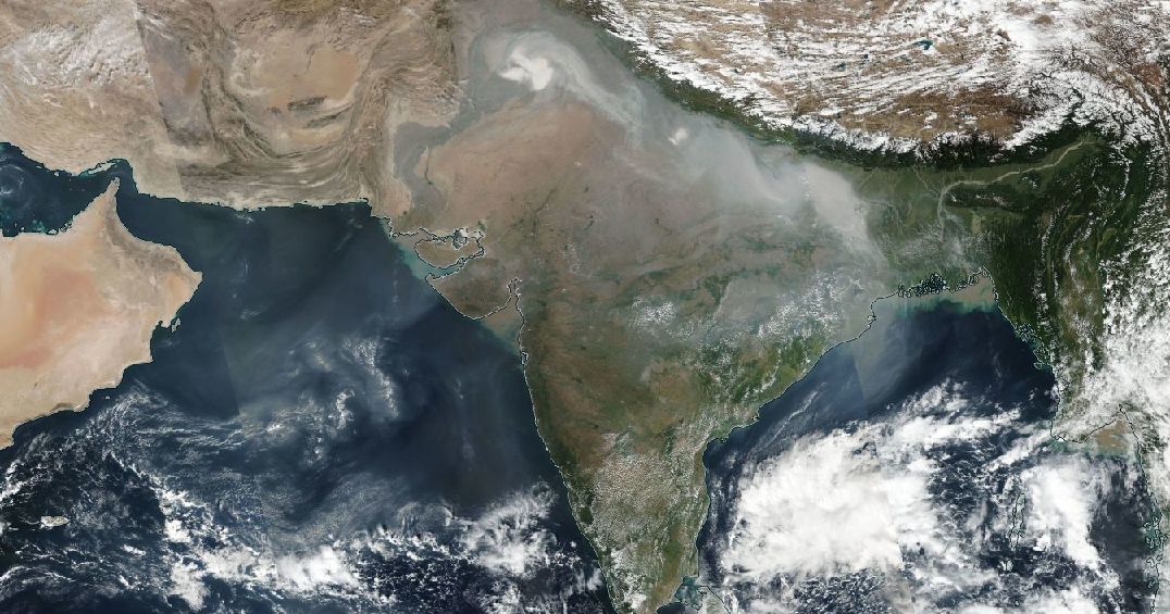 INDE : un brouillard de pollution visible depuis l'espace