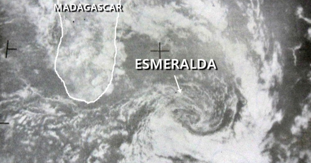 Dépression Tropicale Esmeralda au sud de la Réunion en 1974