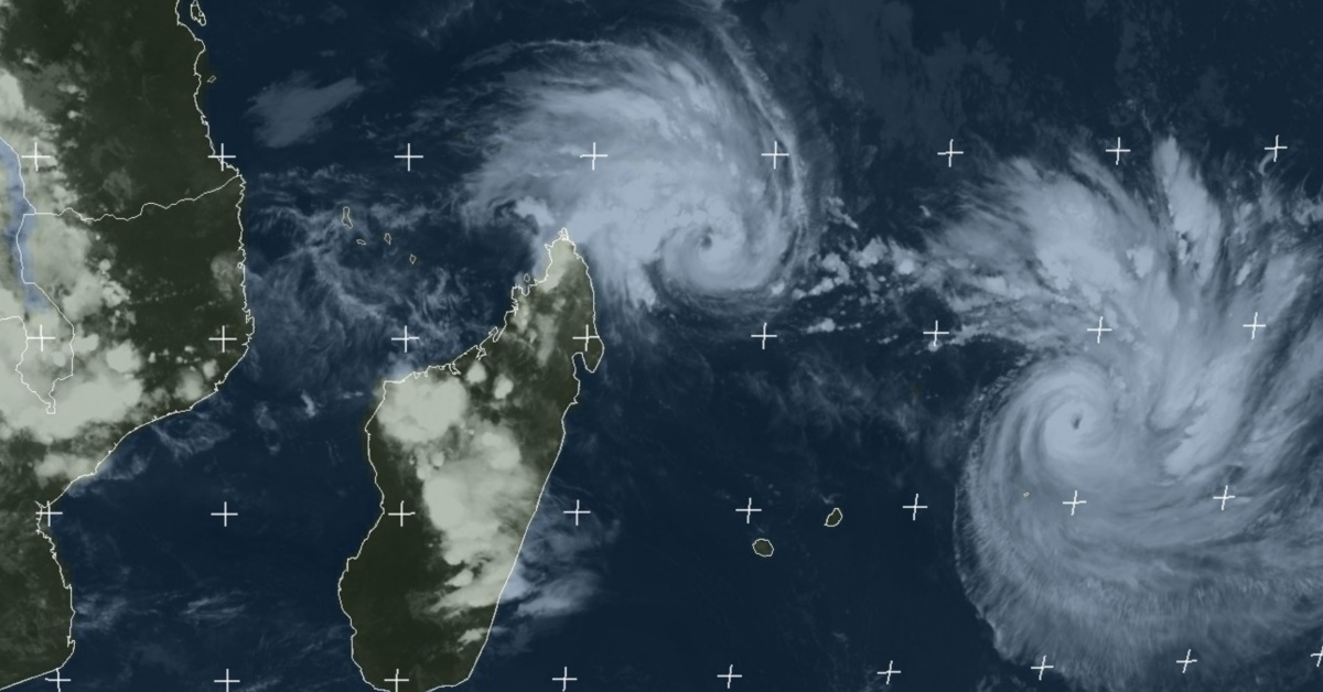 FUNANI et GELENA : Double cyclones tropicaux dans l'océan indien