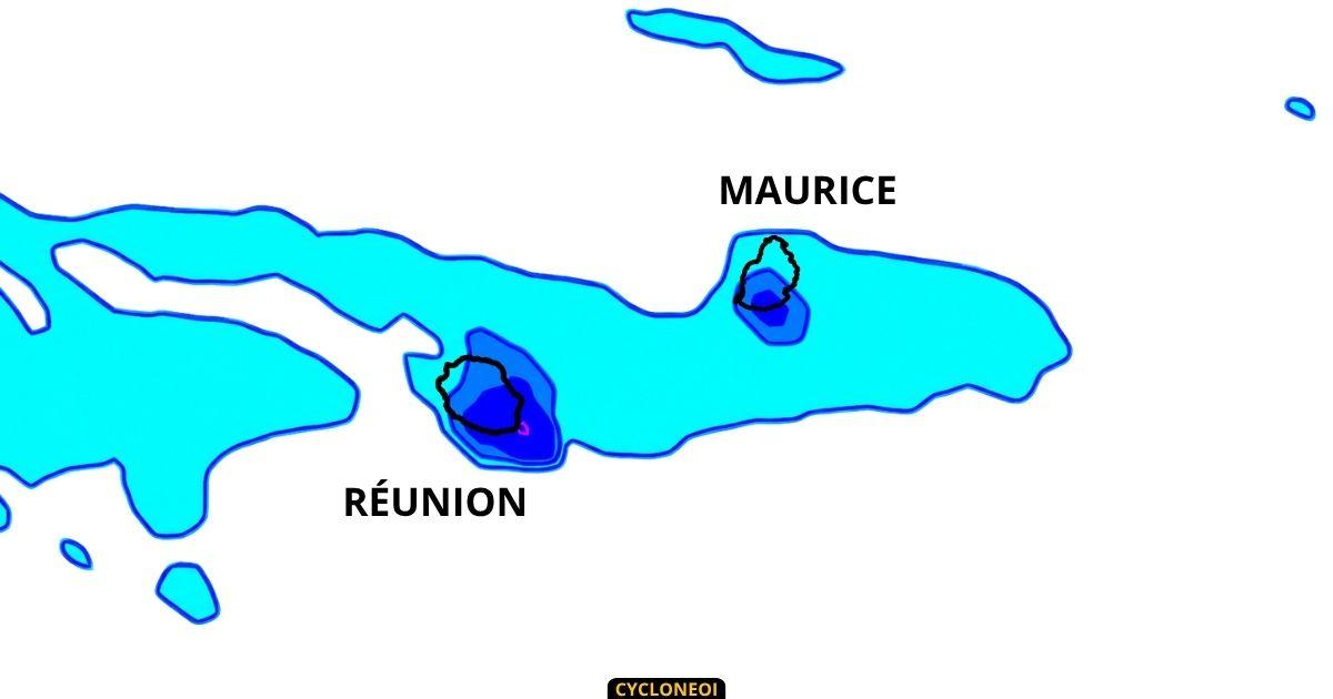 Front froid a la reunion et maurice un episode pluvieux attendu ce week end