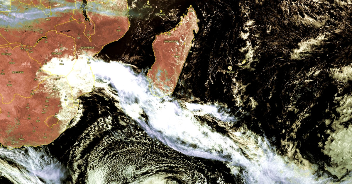 Front orageux à surveiller dans le sud-ouest de l'océan indien