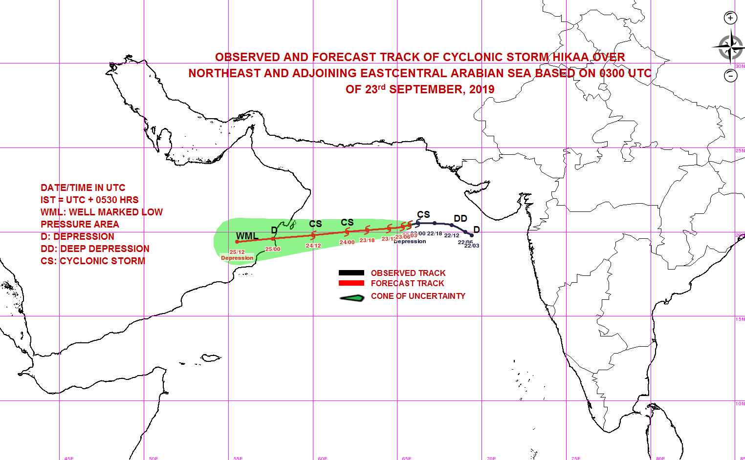 hikaa track forecast