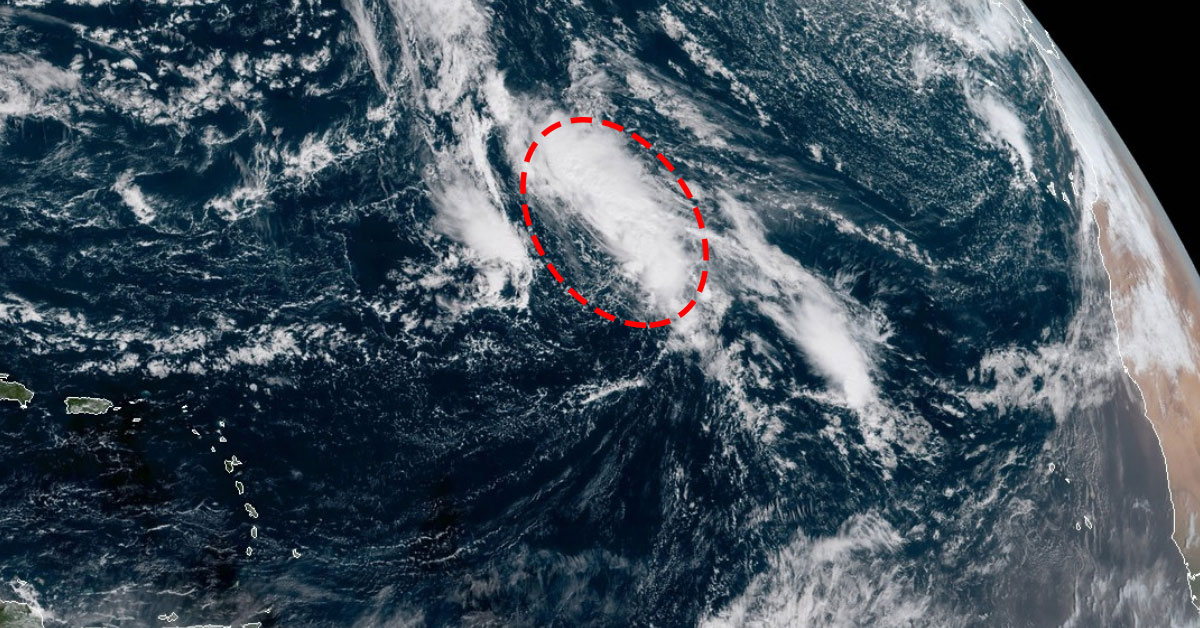 Future tempete au nord est des petites antilles