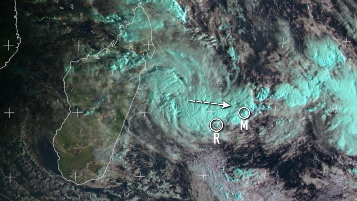 Future tempête Diane au plus près de la Réunion aujourd'hui et de Maurice Samedi matin