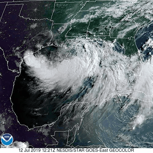 animation satellite tempête tropicale barry