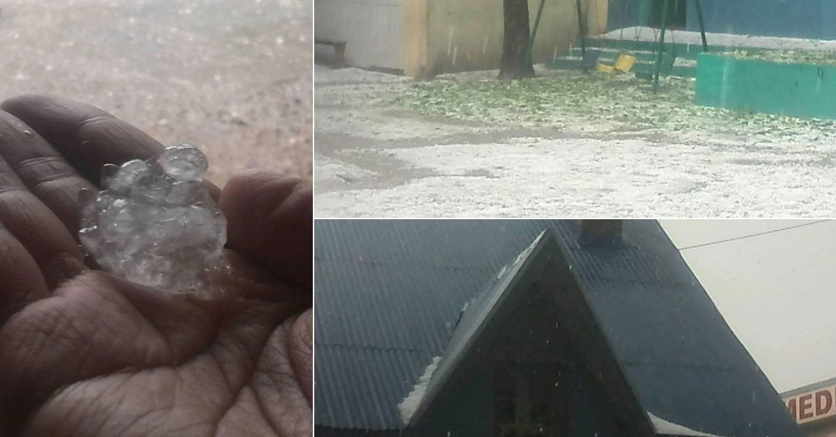 Des images de la grêle à Antananarivo capitale de Madagascar suite aux orages