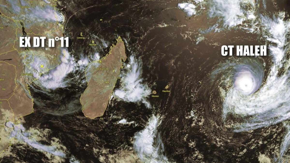 Le cyclone HALEH souffre et l'ex dépression tropicale n°11 sur le Mozambique