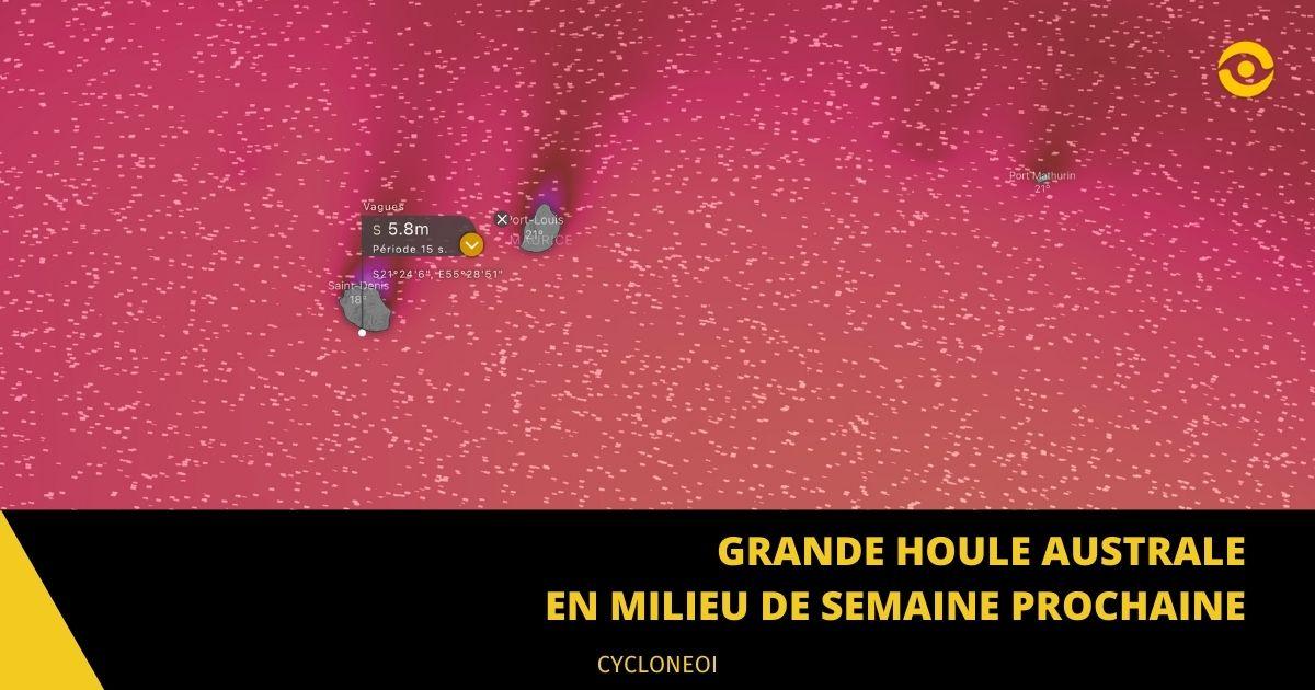 Grande houle australe énergique en vue pour les Mascareignes ?