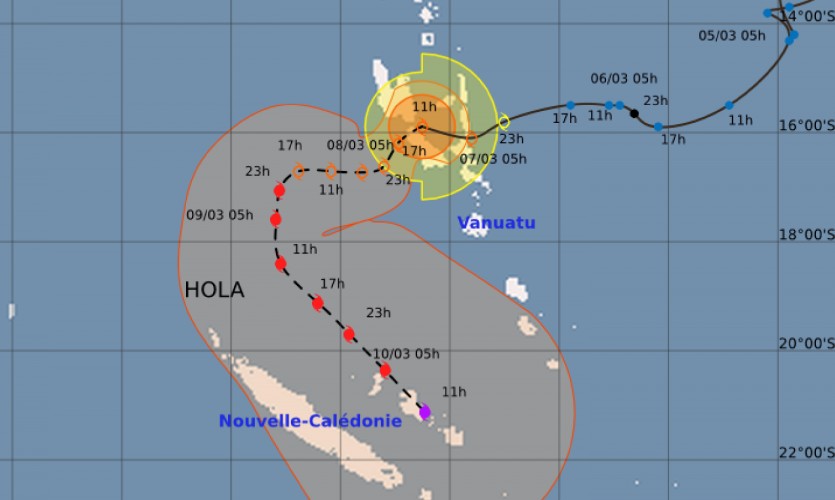 Potentielle menace cyclonique majeure pour la Nouvelle Calédonie
