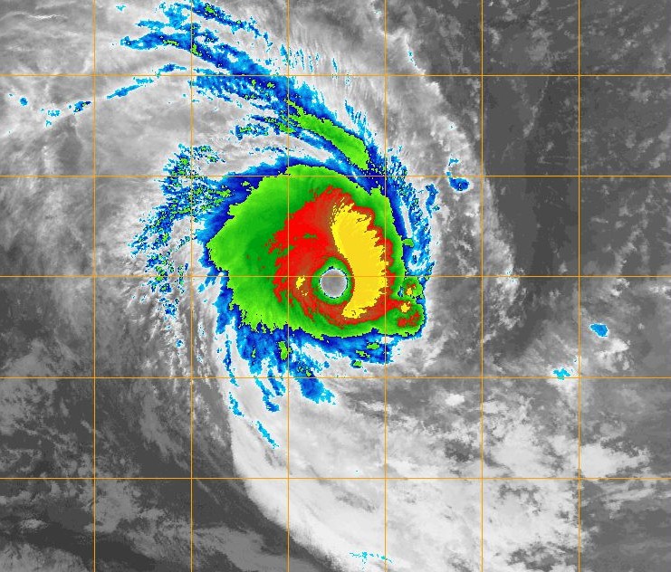 Image infrarouge du cyclone tropical intense HONDO le 08/02/2008 à 2256z (NRL)