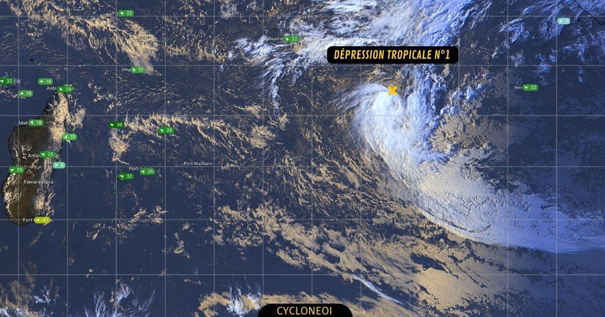 La dépression tropicale n°1 lance la saison cyclonqiue 2022/2023