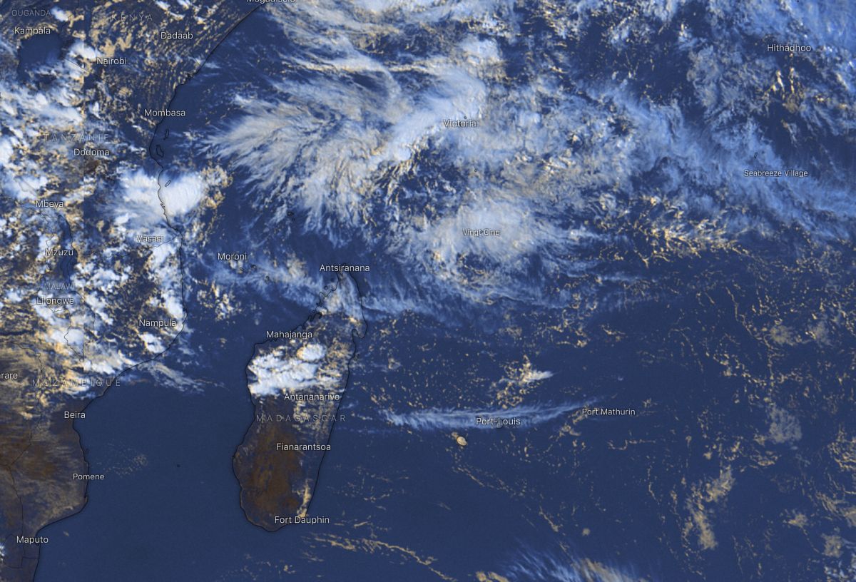 Image satellite ocean indien sud ouest