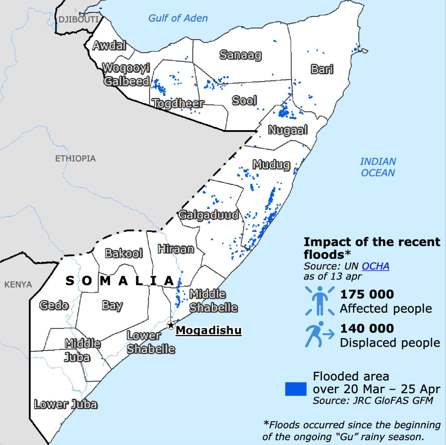 Impact des inondations de mars et avril 2023 en Somalie - OCHA