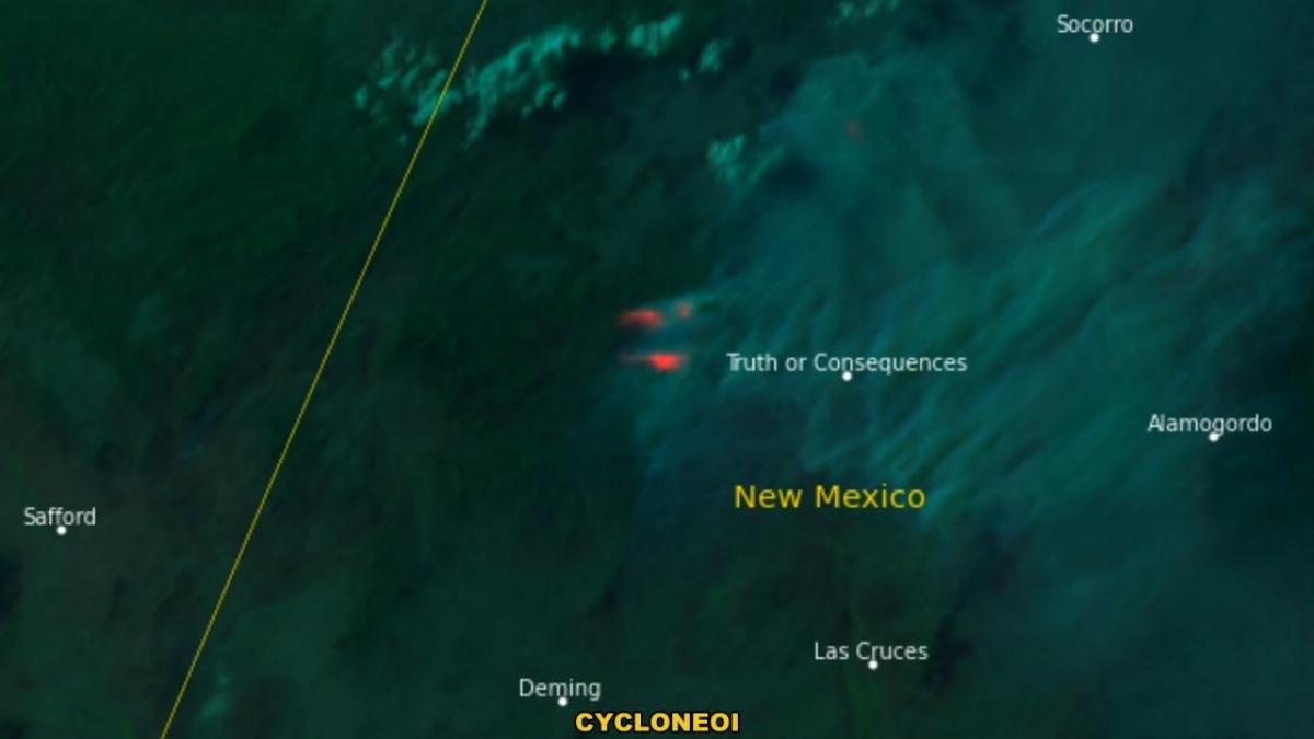 L'incendie le plus important de l'histoire du Nouveau Mexique vu l'espace