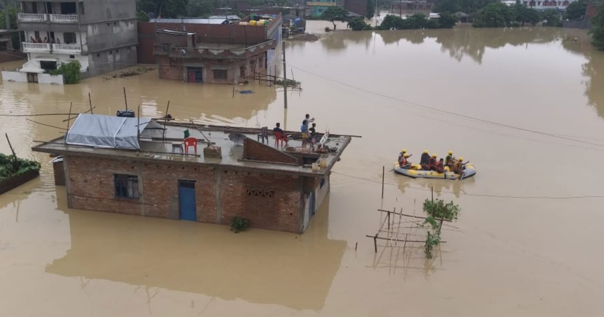 Inondation inde nepal