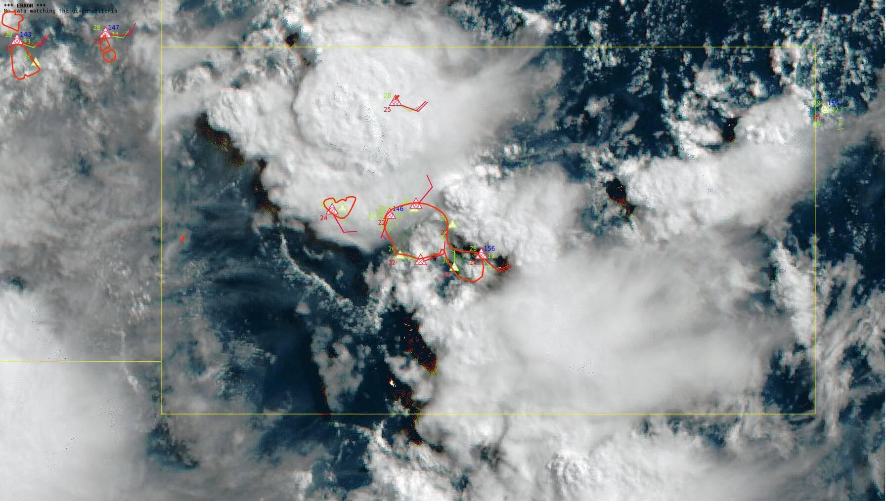 Image satellite de Tahiti via Météo-France polynésie