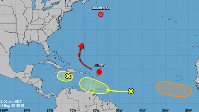 L'ouragan Jerry et risque de cyclogenèse en hausse dans l'atlantique tropical