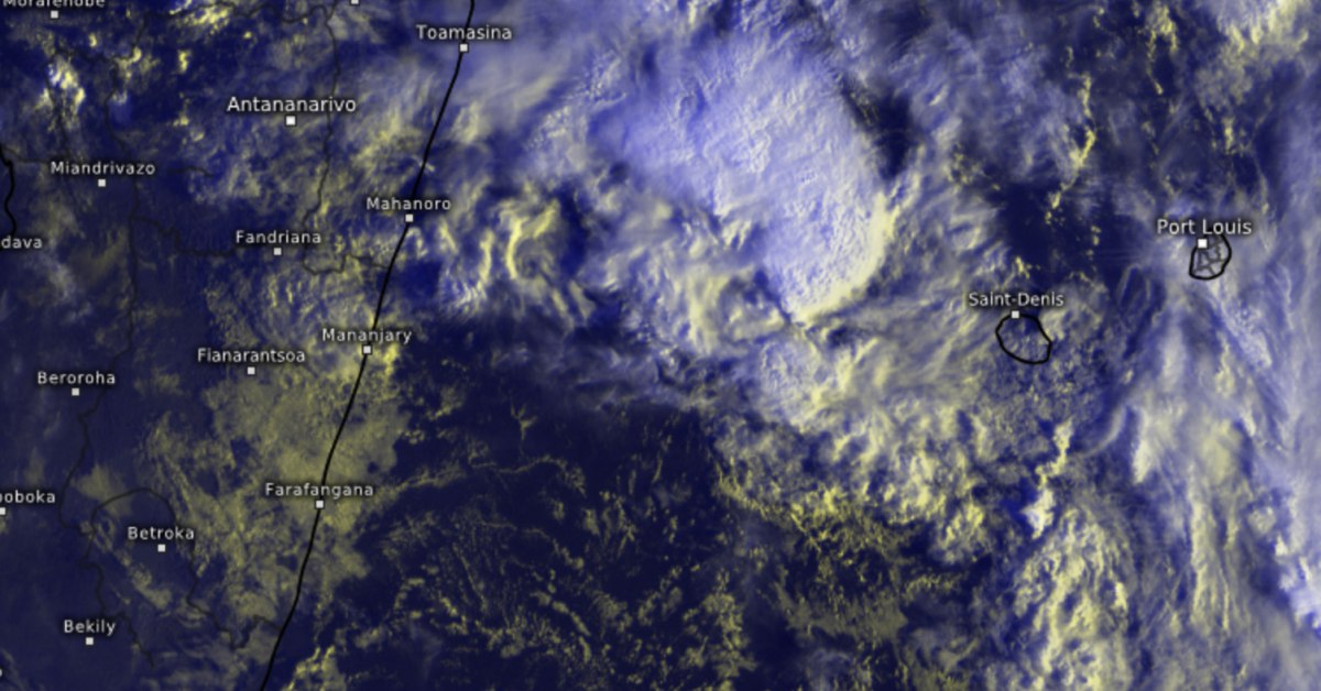 Image satellite zoom Mascareignes