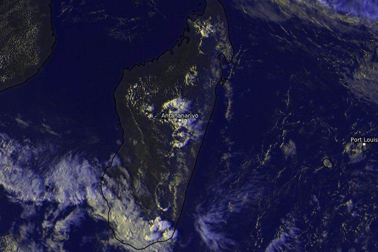 Développement orageux sur Madagascar ©Kachelmannwetter
