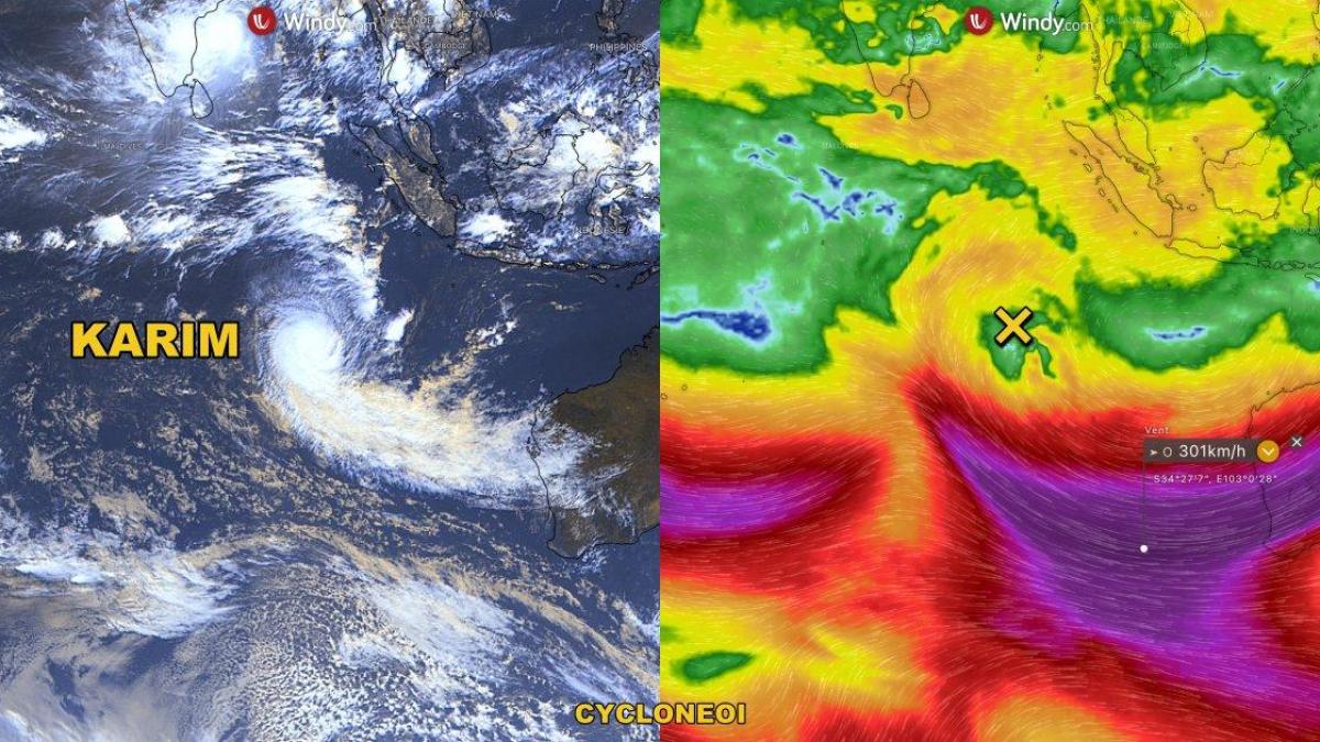 Rapide courant-jet au Sud de la tempête tropicale Karim