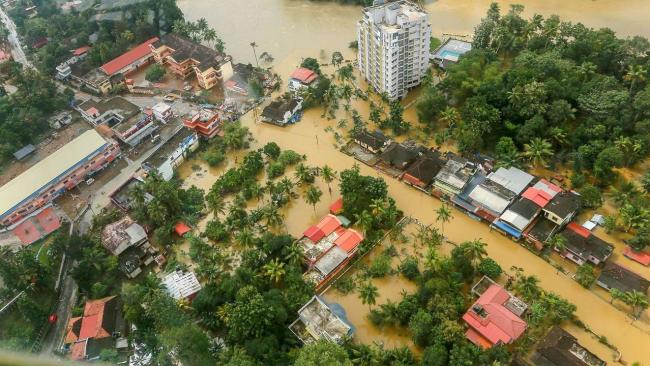 Mousson exceptionnelle sur l'Etat du Kerala dans le sud de l'Inde