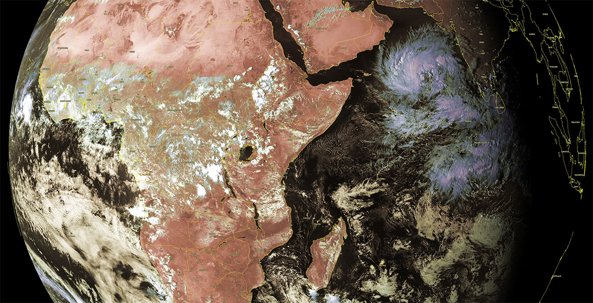 Image satellite océan indien ©Kobus Botha