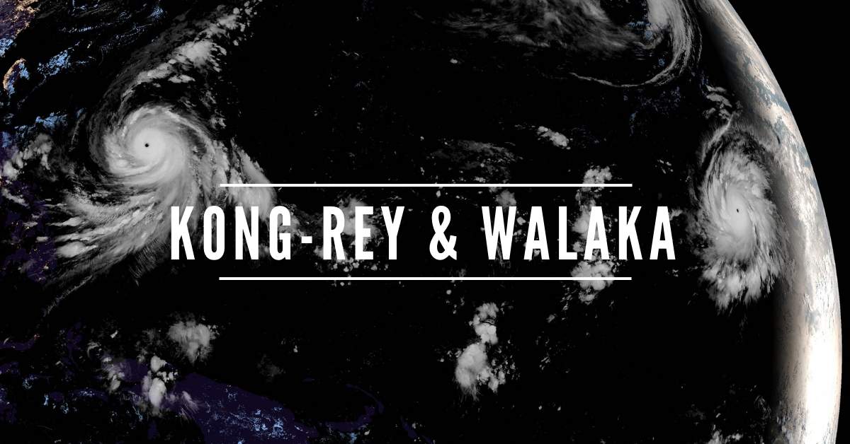 KONG-REY et WALAKA deux puissants cyclones dans le pacifique