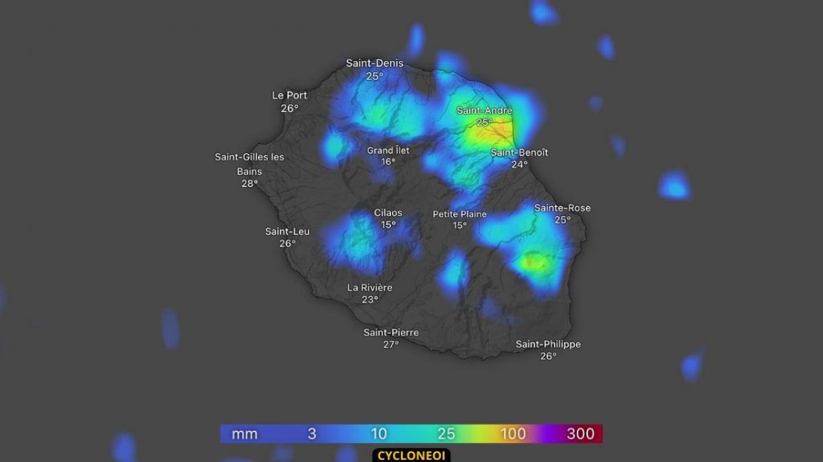 La Réunion : encore de la pluie mais en baisse pour mardi