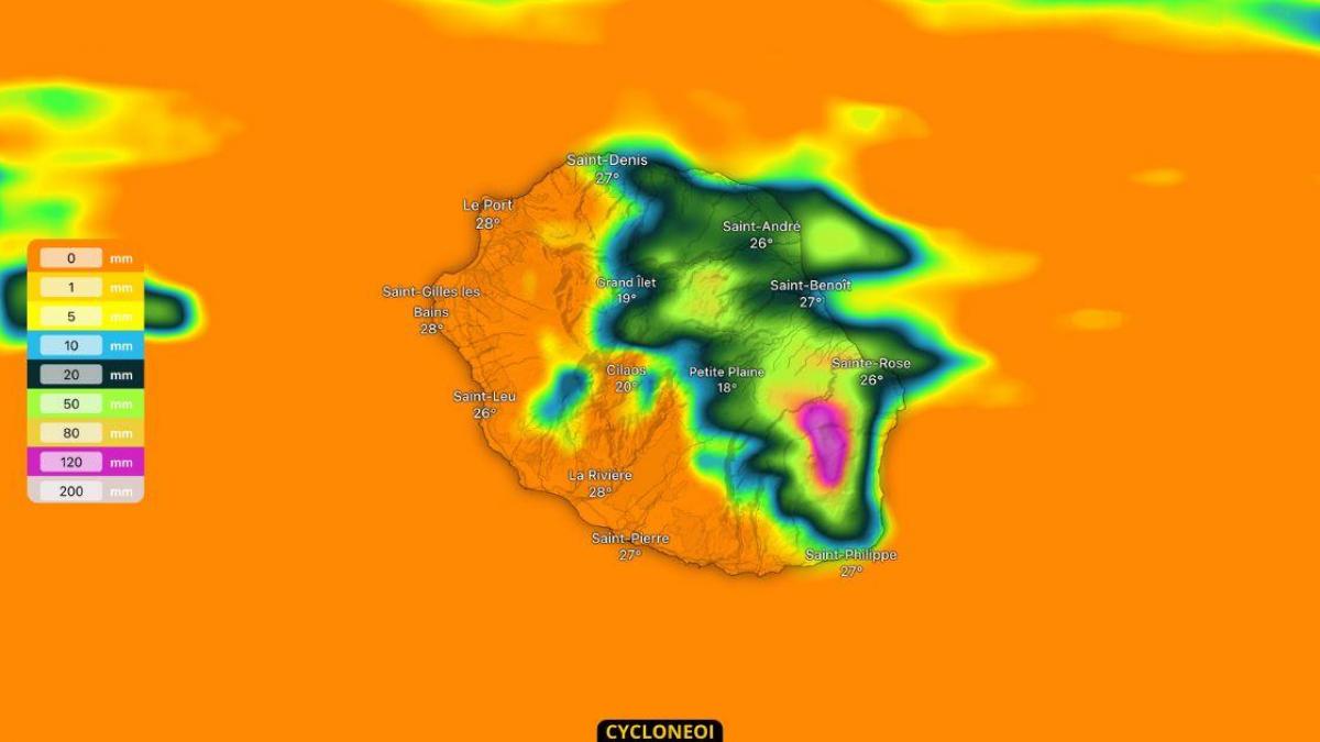 La Réunion : Mercredi coupé en deux, pluie à l’Est sec à l'Ouest