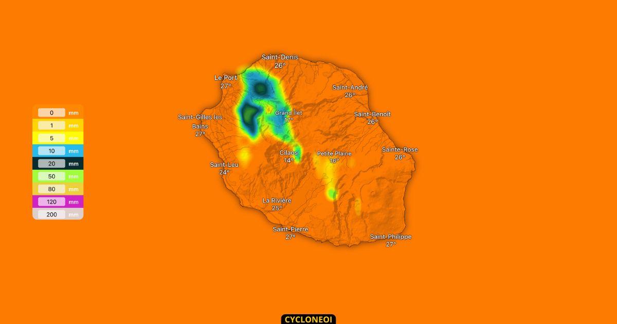 La Réunion : Samedi agréable avec quelques pluies localisées
