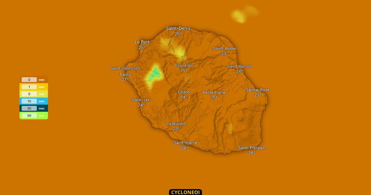 La Réunion : samedi plutôt ensoleillé et température en hausse