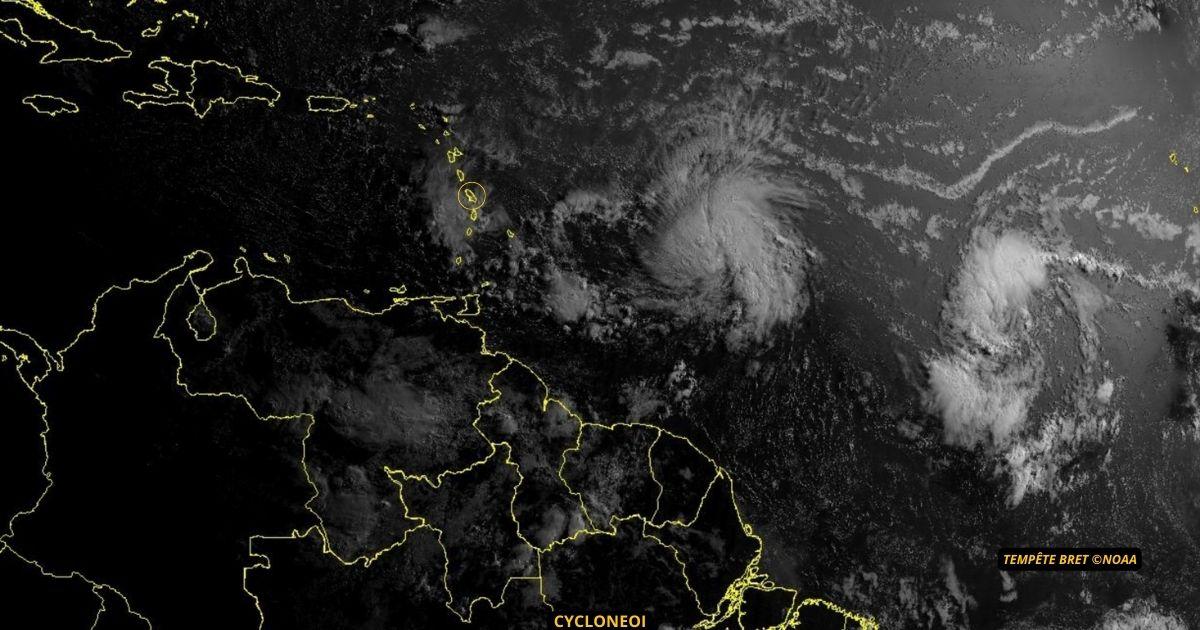 BRET potentiellement au Sud de la Martinique dans la nuit de jeudi à vendredi