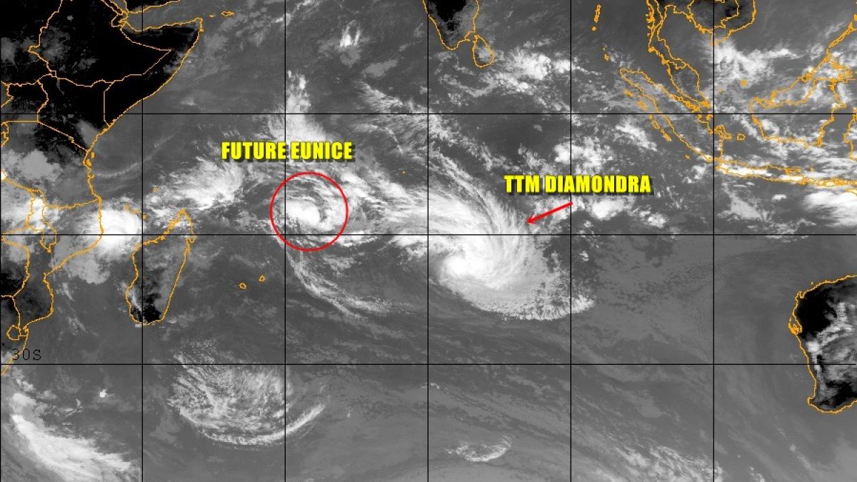 Tempête Modérée DIAMONDRA et future EUNICE