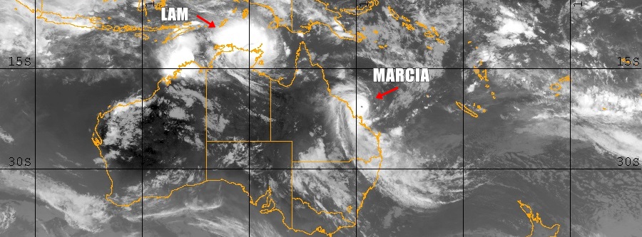 L'Australie victime des cyclones LAM et MARCIA