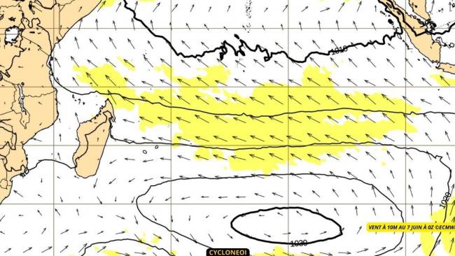 Le Sud-ouest océan indien bascule dans une configuration hivernale