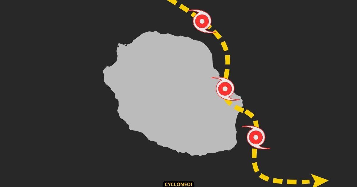 L’étonnant parcours de l’oeil du cyclone Belal sur La Réunion