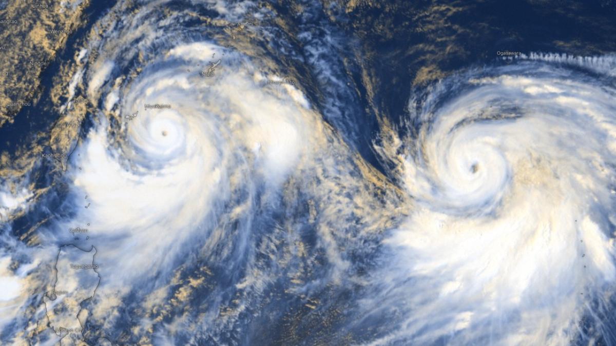 Double cyclone tropical dans le pacifique Nord-Ouest et menace pour la Chine
