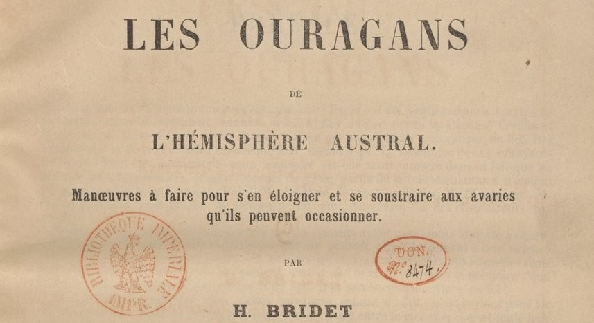 Etudes sur les ouragans australs de H. Bridet - 1861 (gallica.bnf.fr)