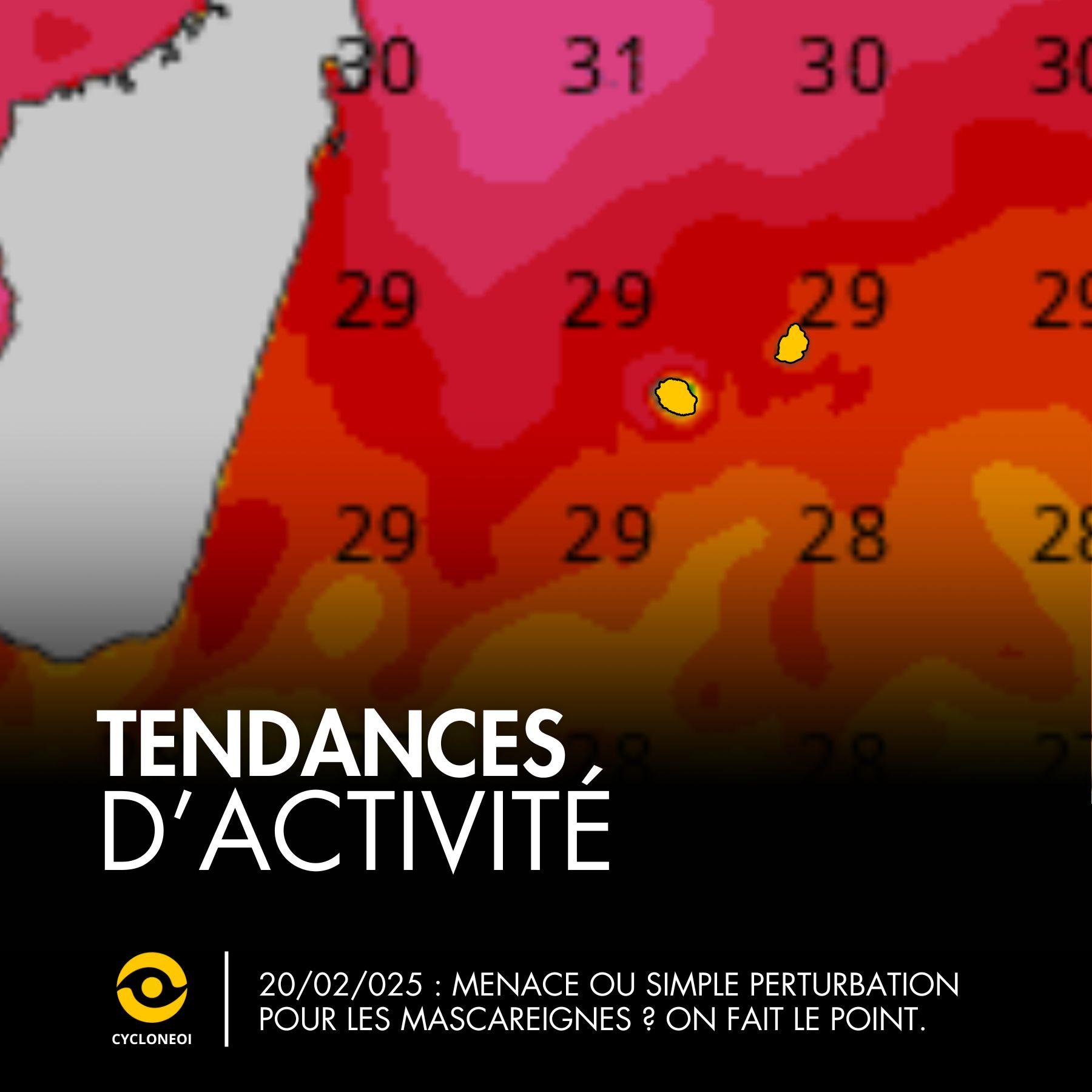 Activité au Nord des Mascareignes