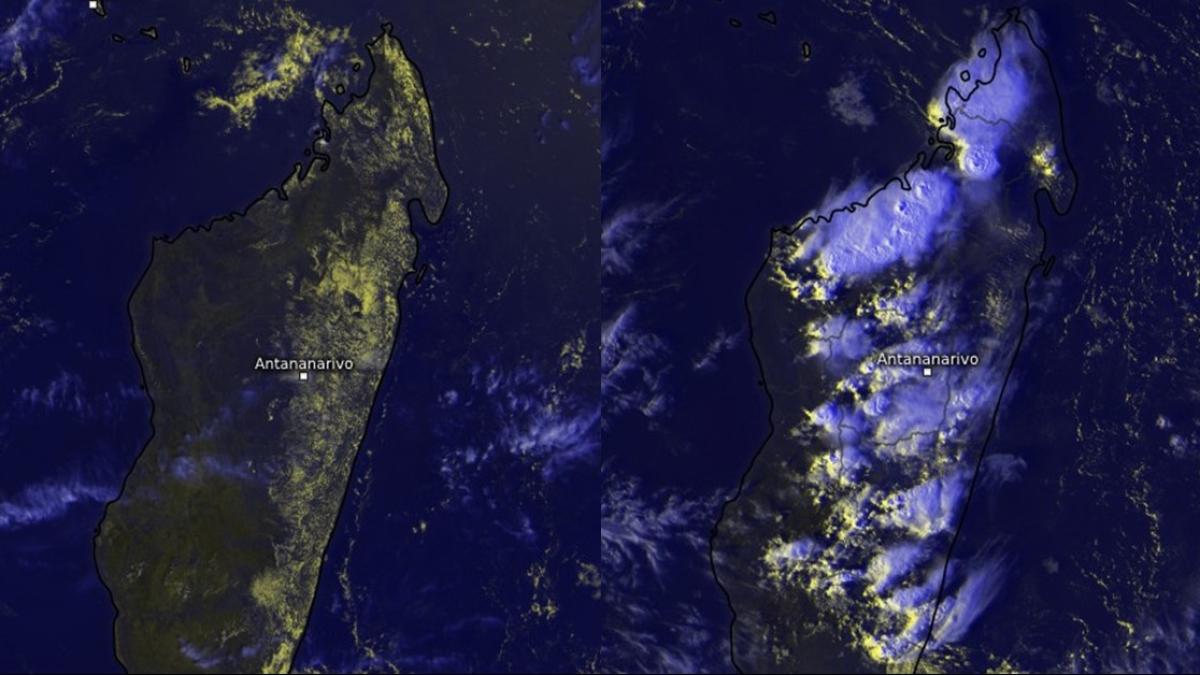 De puissantes cellules orageuses sur Madagascar
