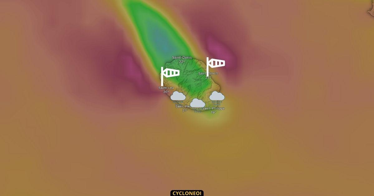 La Réunion : Du vent et des conditions humides sur le Sud